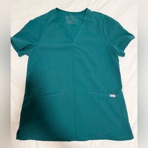 Figs Hunter Green Casma Top